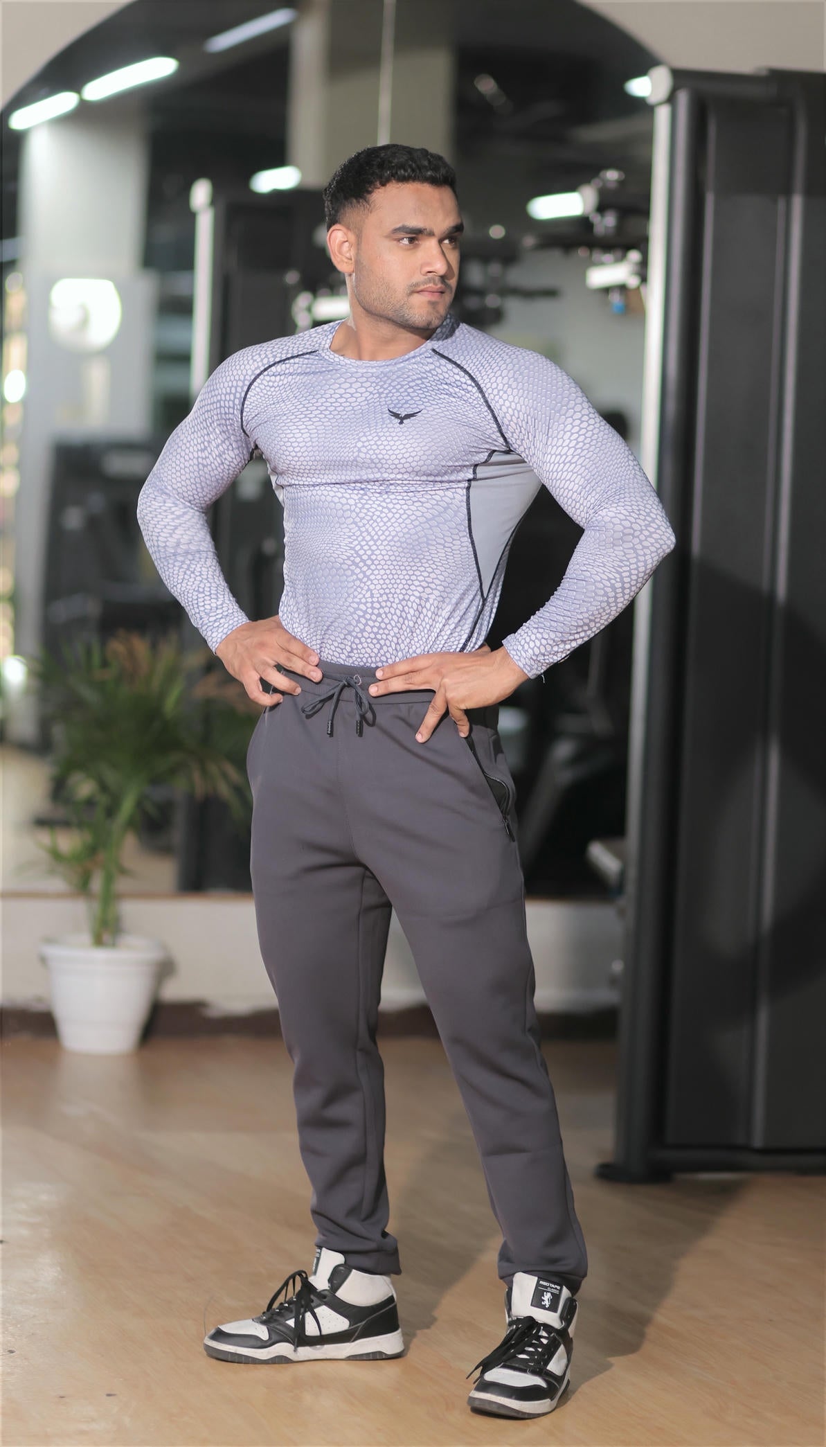 Men’s Compression Full Sleeves T-Shirt – Grey