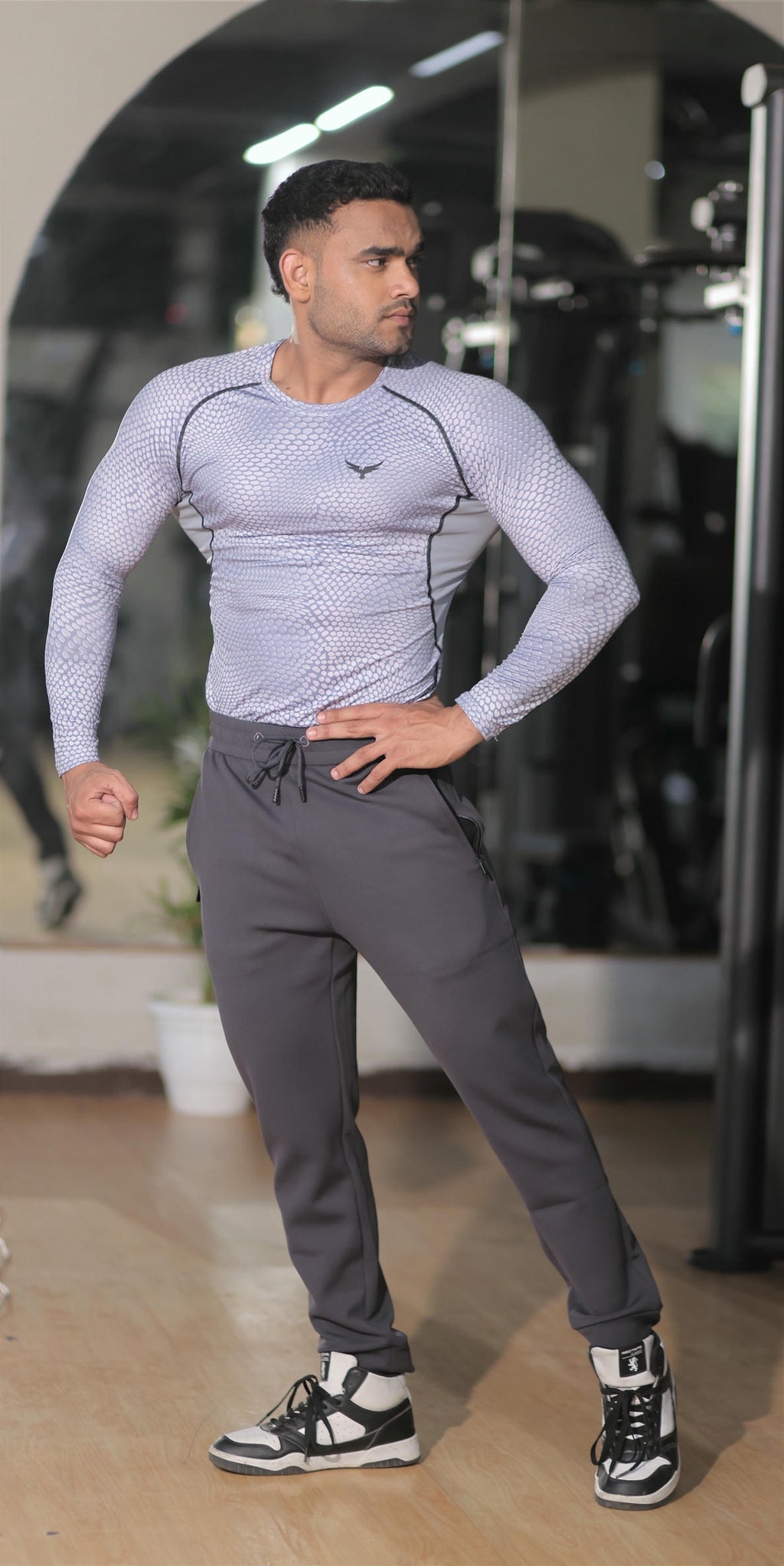 Men’s Compression Full Sleeves T-Shirt – Grey