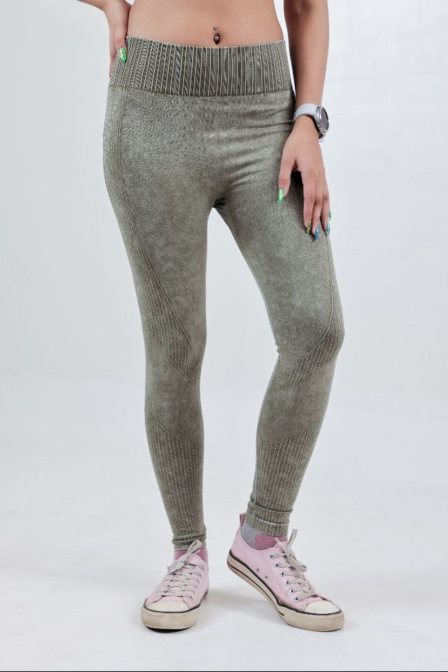 Women’s High Waist Seamless Nylon Legging (PANTS ONLY) – Olive Green