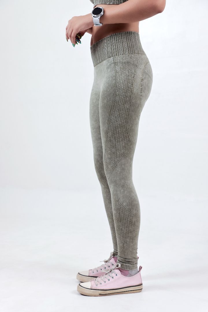 Women’s High Waist Seamless Nylon Legging (PANTS ONLY) – Olive Green