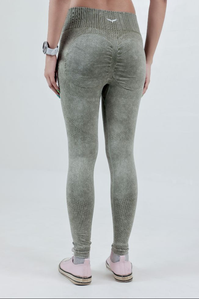 Women’s High Waist Seamless Nylon Legging (PANTS ONLY) – Olive Green