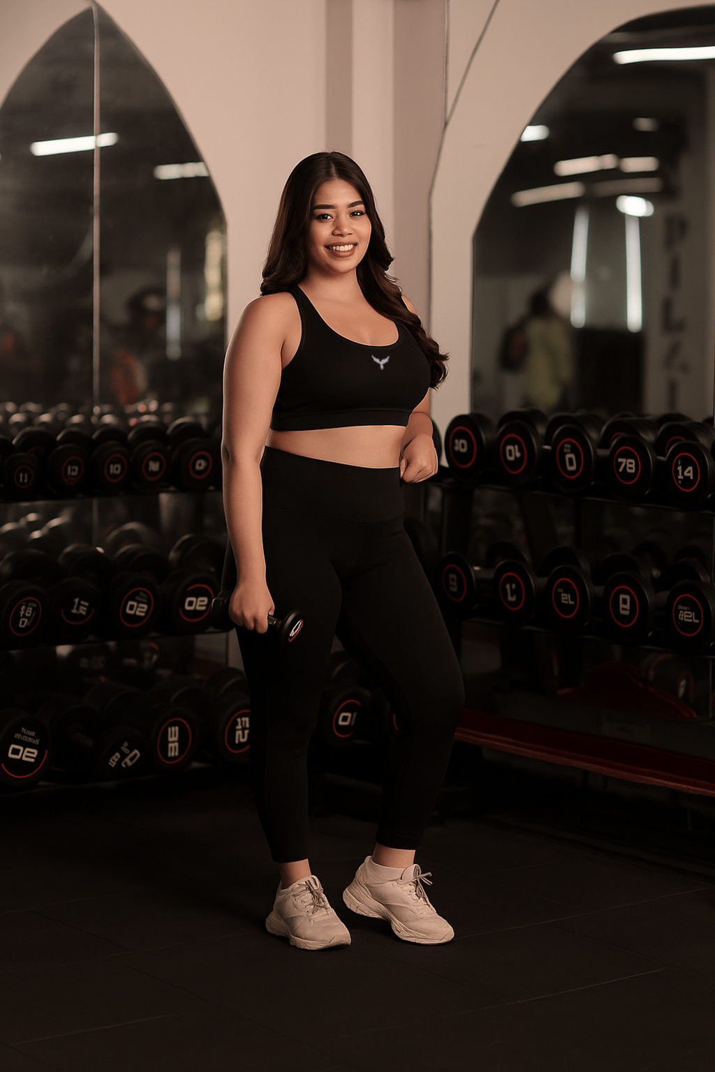 Cross Back Strappy Sports Bra – Black