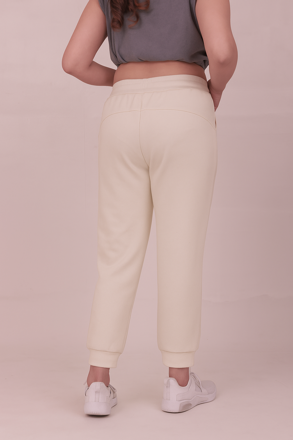 Women's Premium Oversize Joggers – Cream