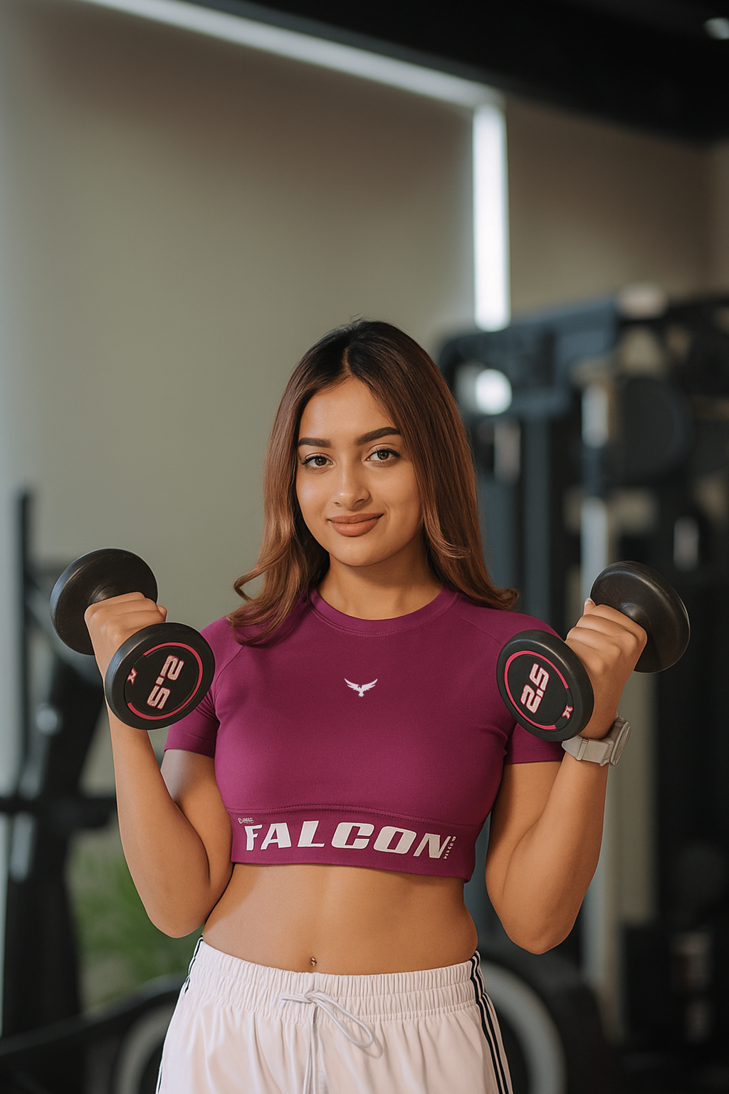 Falcon Crop Top Short Sleeve – Dark Purple