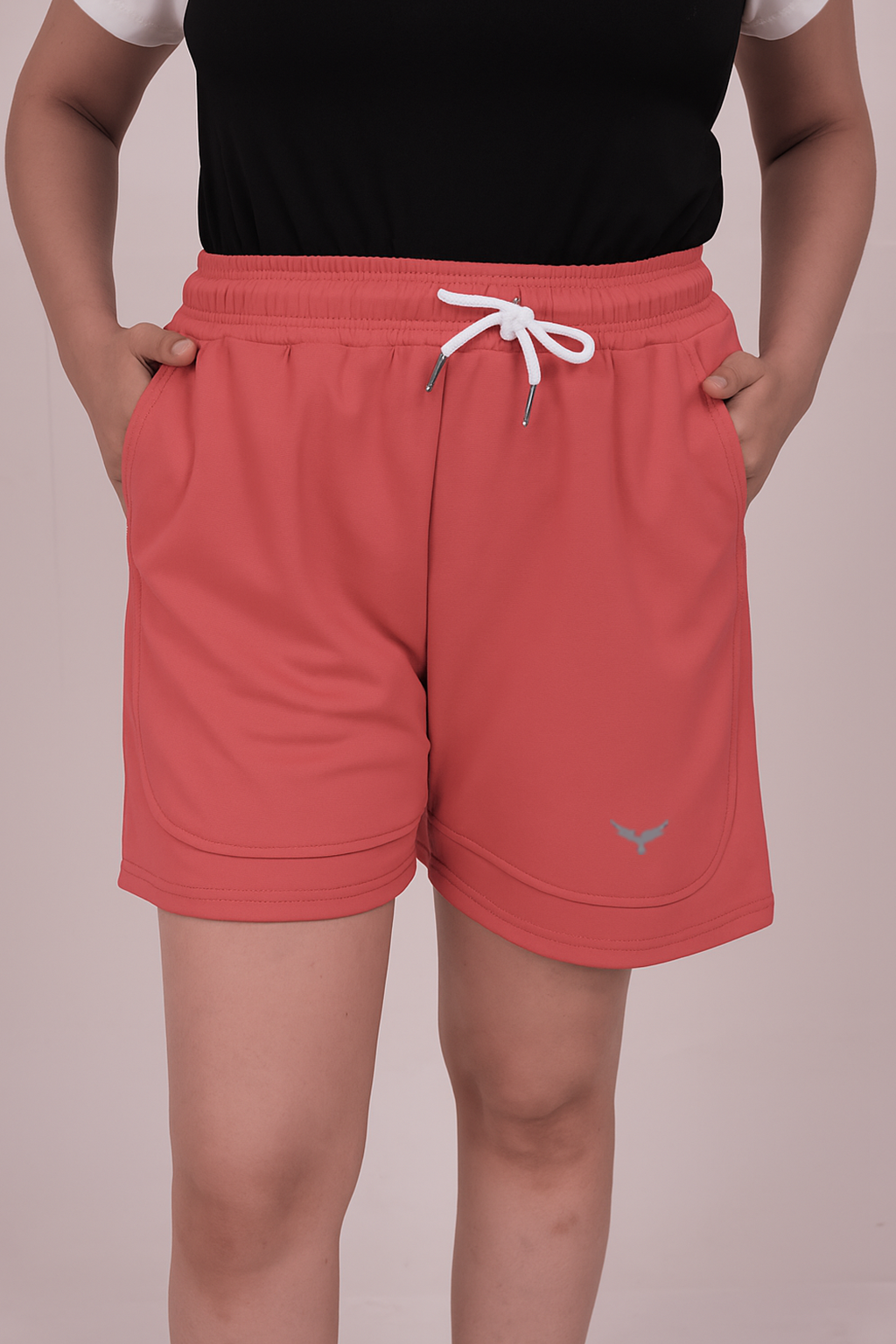 WOMEN'S REGULAR FIT SHORTS – SALMON PINK