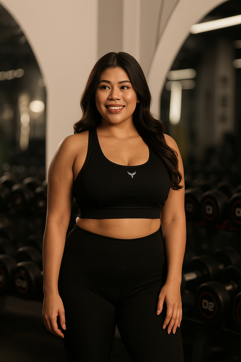 Cross Back Strappy Sports Bra – Black