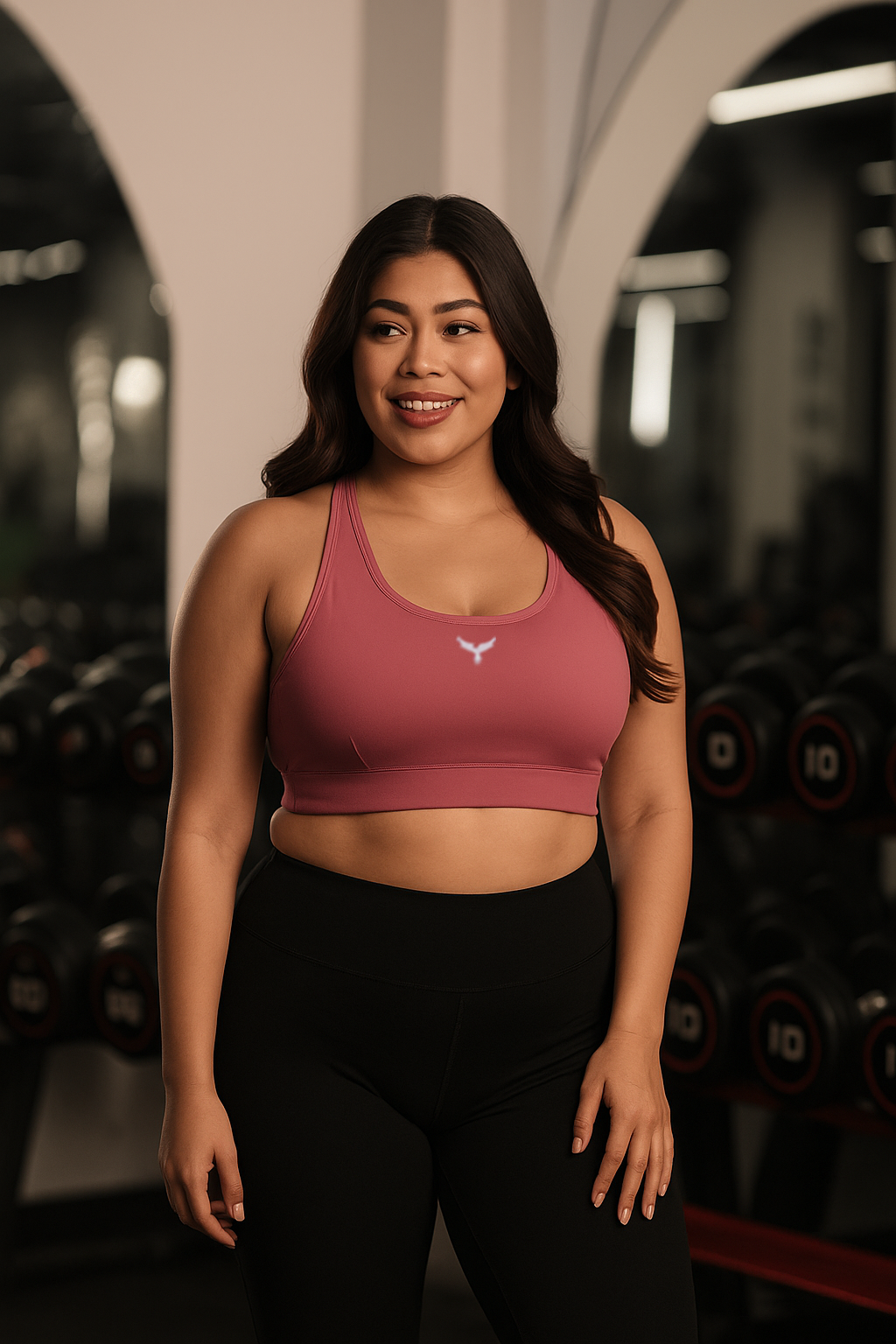 Cross Back Strappy Sports Bra – Dusty Rose