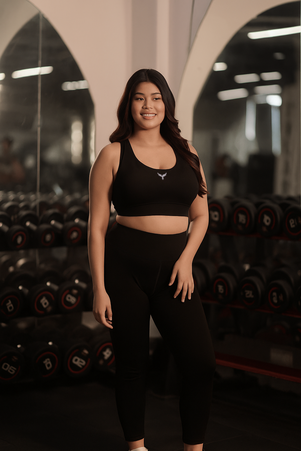 Cross Back Strappy Sports Bra – Black