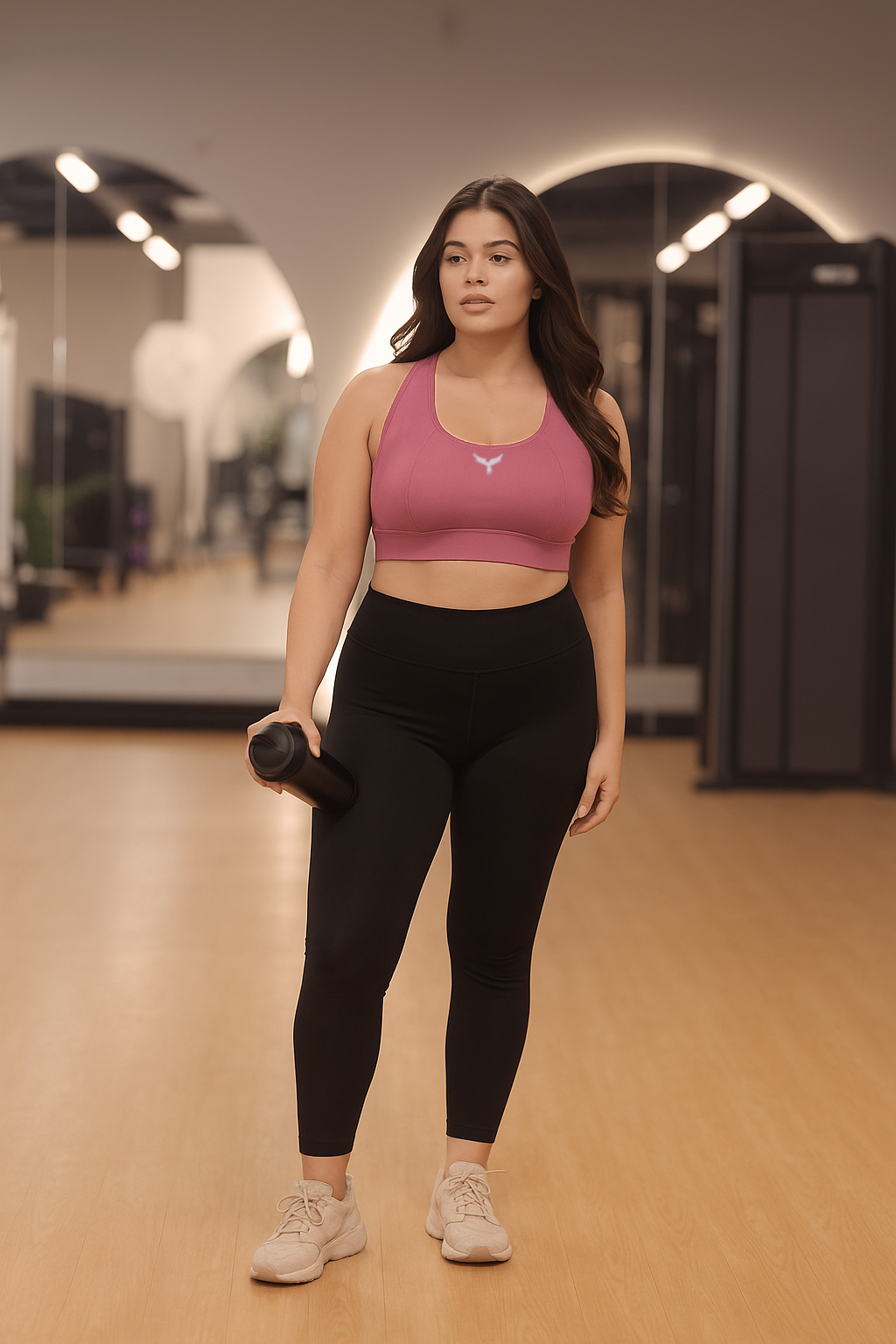 Cross Back Strappy Sports Bra – Dusty Rose