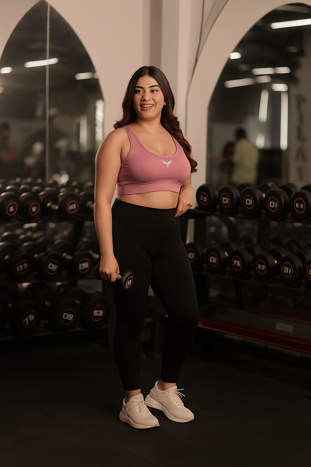 Cross Back Strappy Sports Bra – Dusty Rose