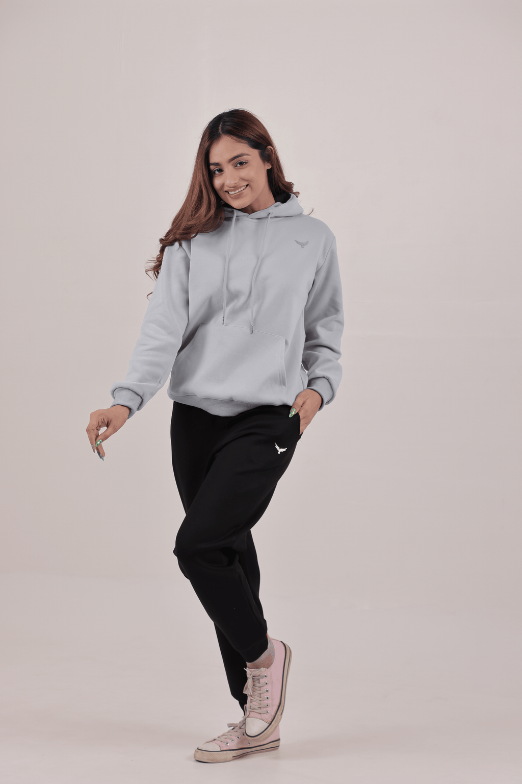 Women's Jersey Cotton Hoodie – Grey