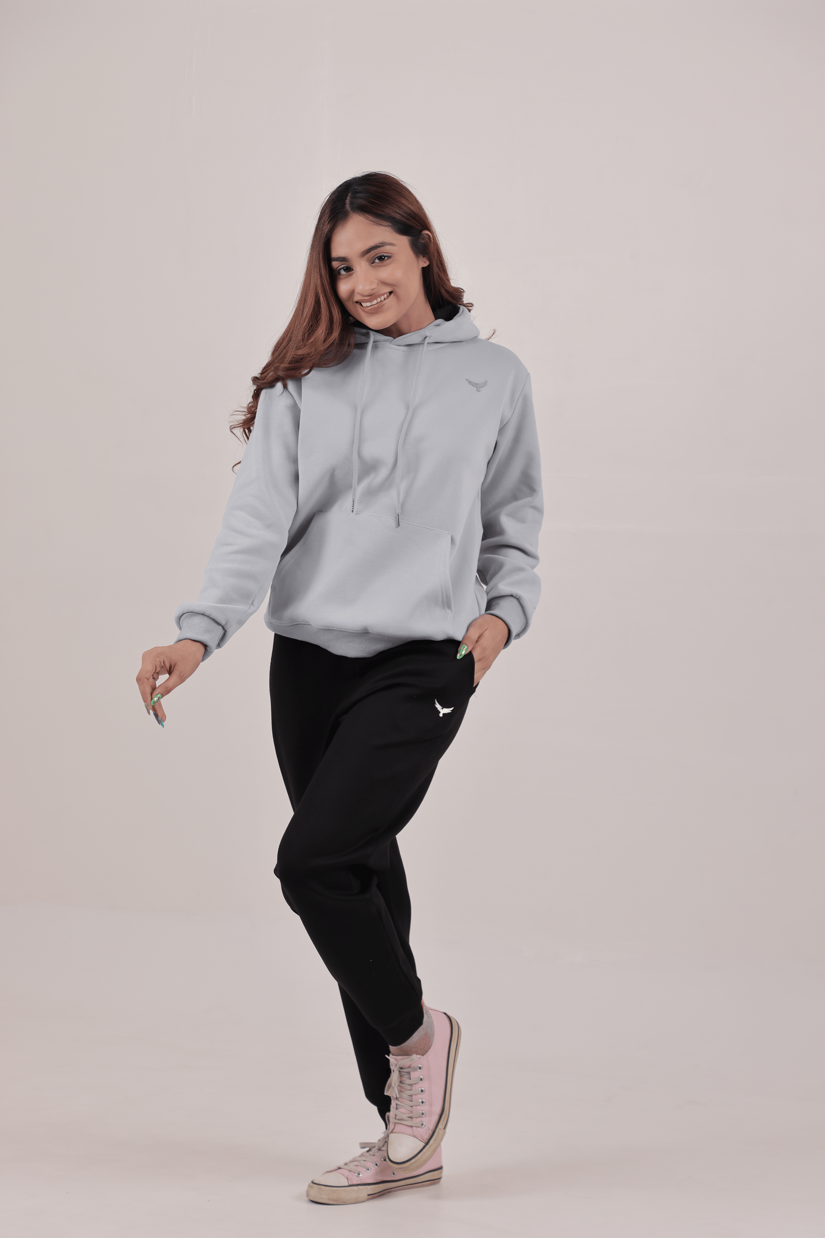 Women's Jersey Cotton Hoodie – Grey