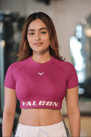 Falcon Crop Top Short Sleeve – Dark Purple