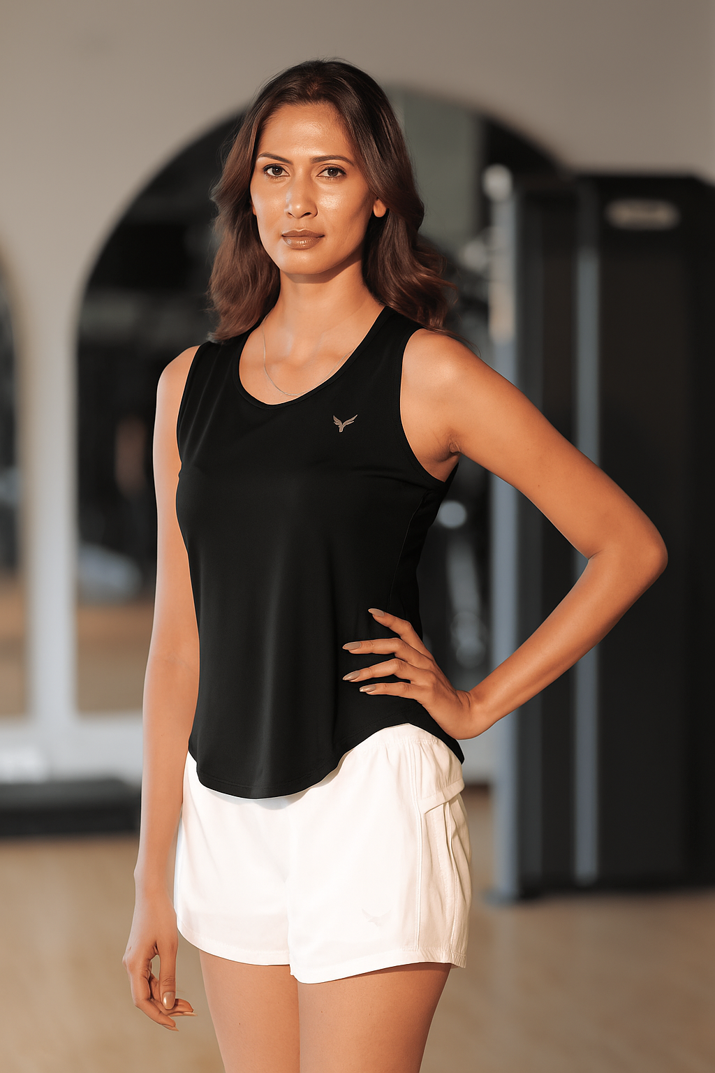 Falcon Training Sheer Perforated Tank – Black