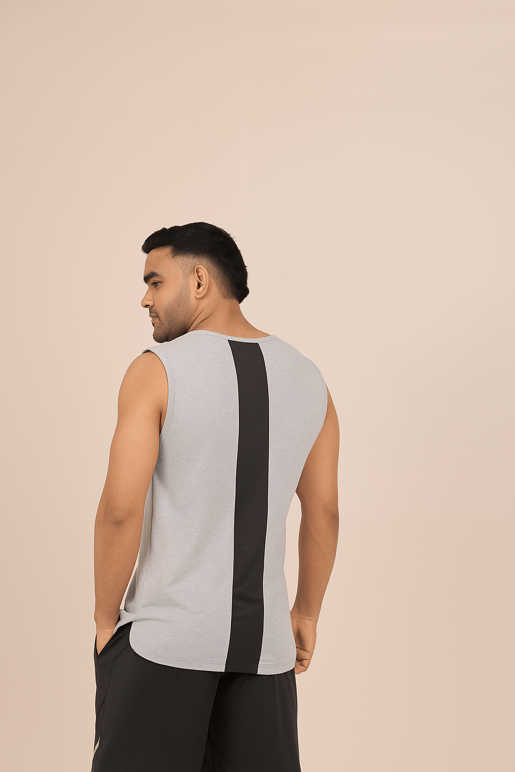 Men’s Compression Fit Tank – Light Grey