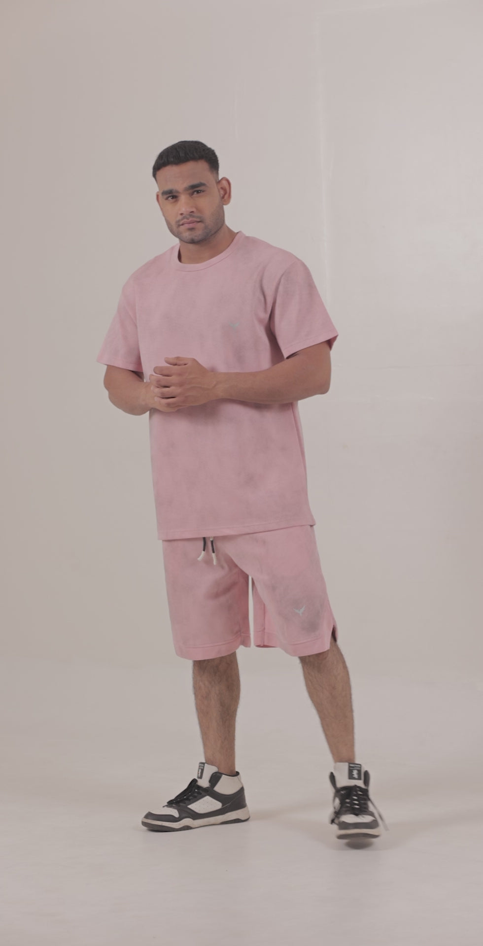 Men’s Tie-Dye Shorts – Peach (Poly-Cotton Blend)