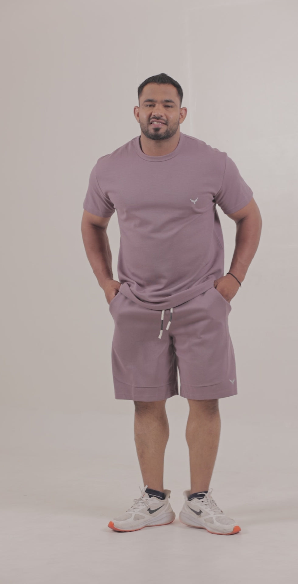 Men’s Knitted T-Shirt – Purple (Poly-Cotton Blend)