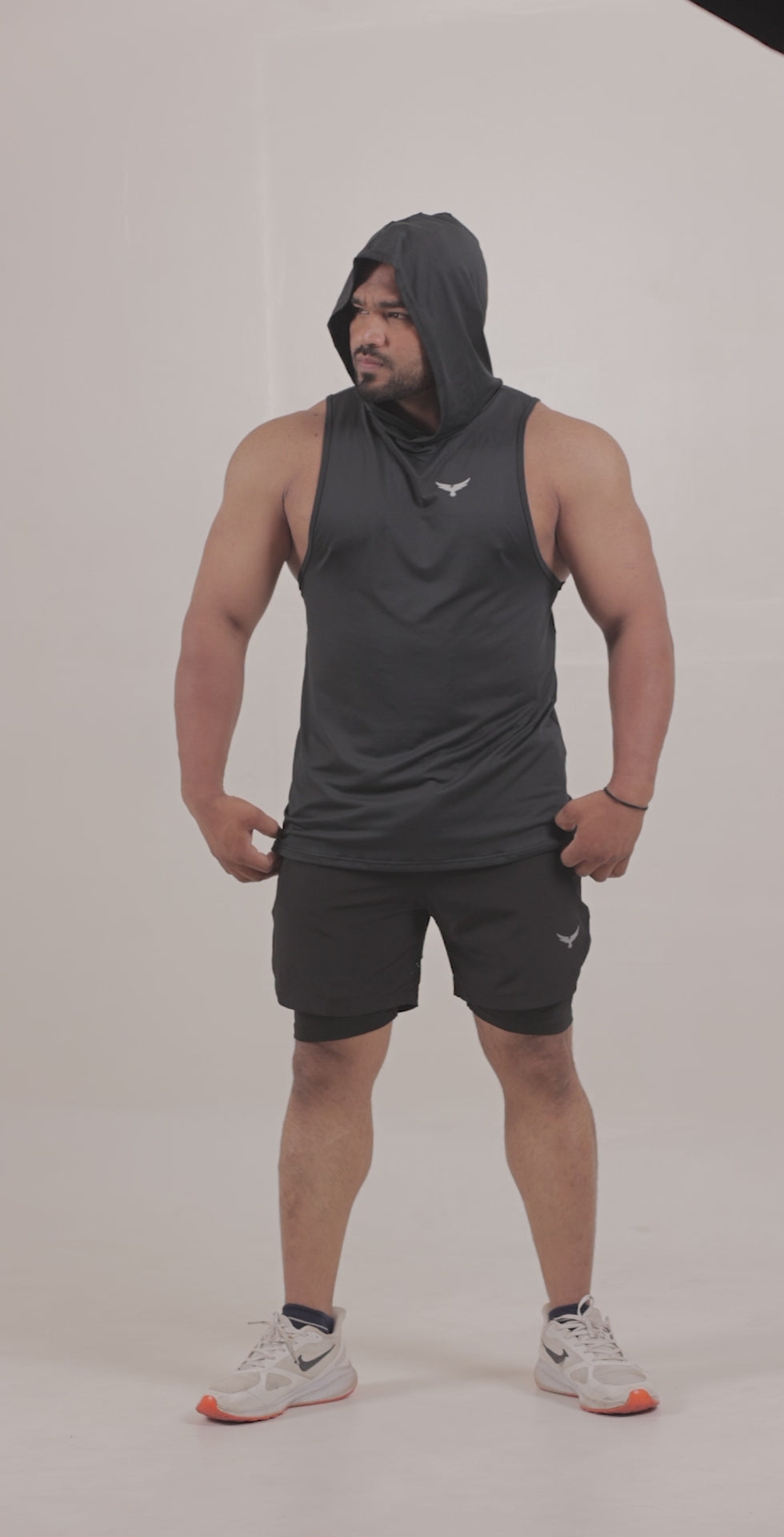 Men’s Runner Compression 2-Piece Shorts – Black