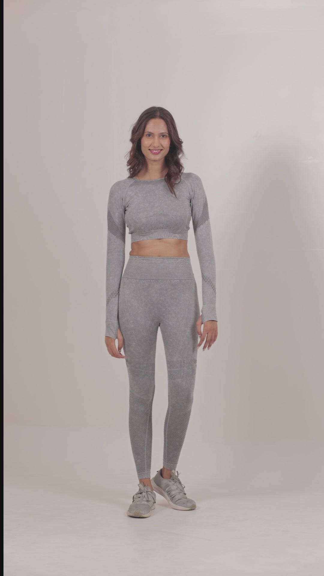 Women's Workout Nylon Legging – Muted Grey