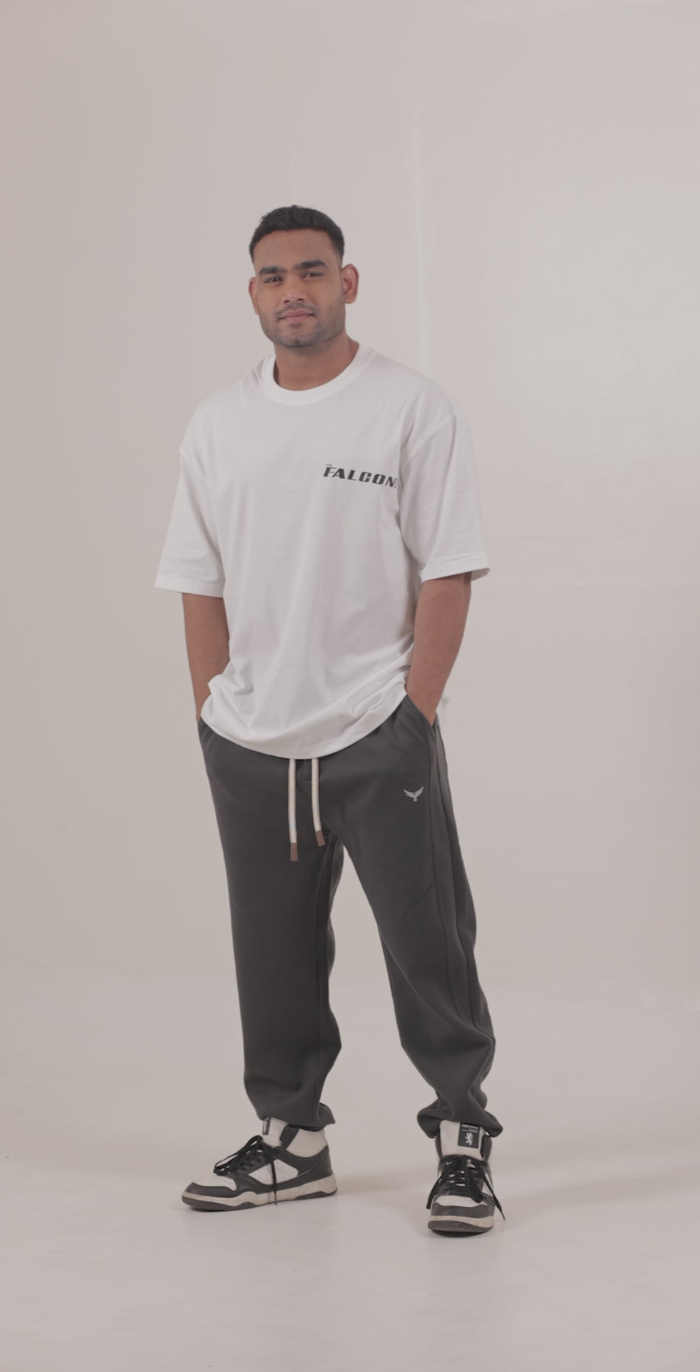 Falcon Men's Oversize T-Shirt – White