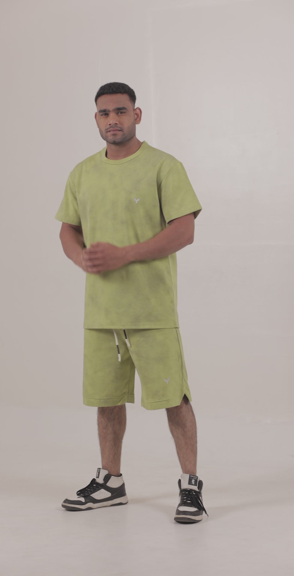 Men’s Tie-Dye Shorts – Mint Green (Poly-Cotton Blend)
