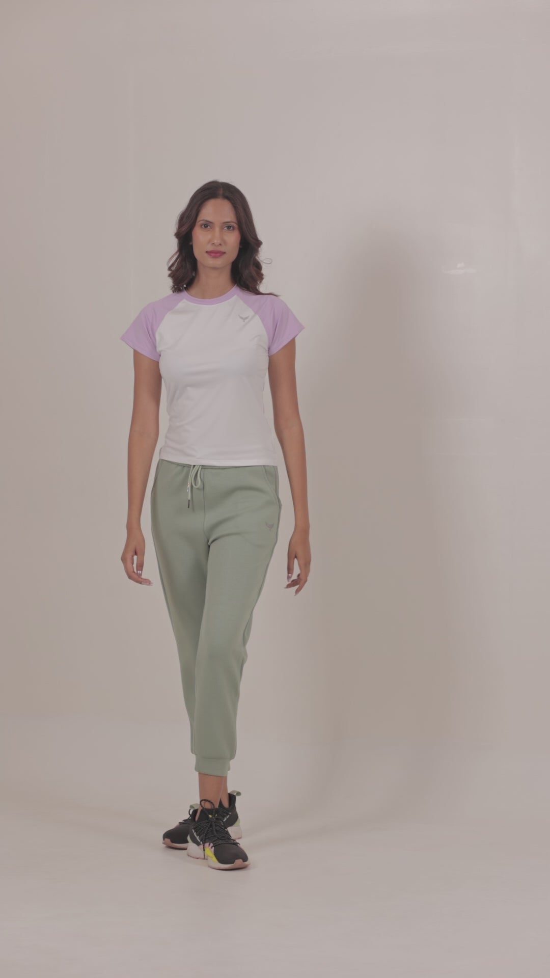 Combining Colour T-Shirt – White & Purple