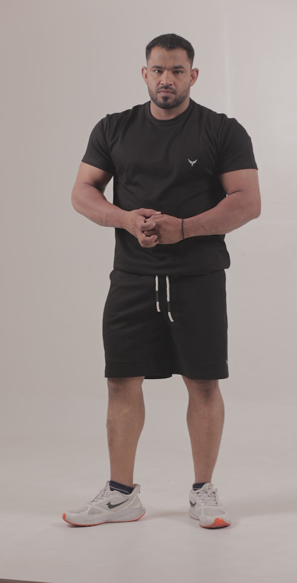 Men’s Knitted Shorts – Black (Poly-Cotton Blend)