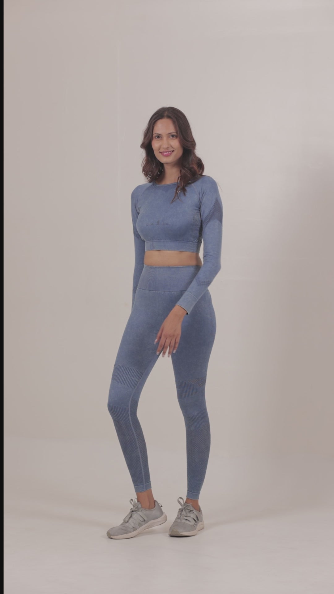 Women's Workout Nylon Legging – Blue