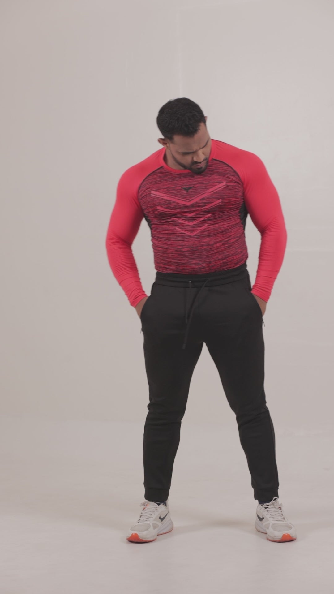 Men’s Chevrons Compression T-Shirt – Orange