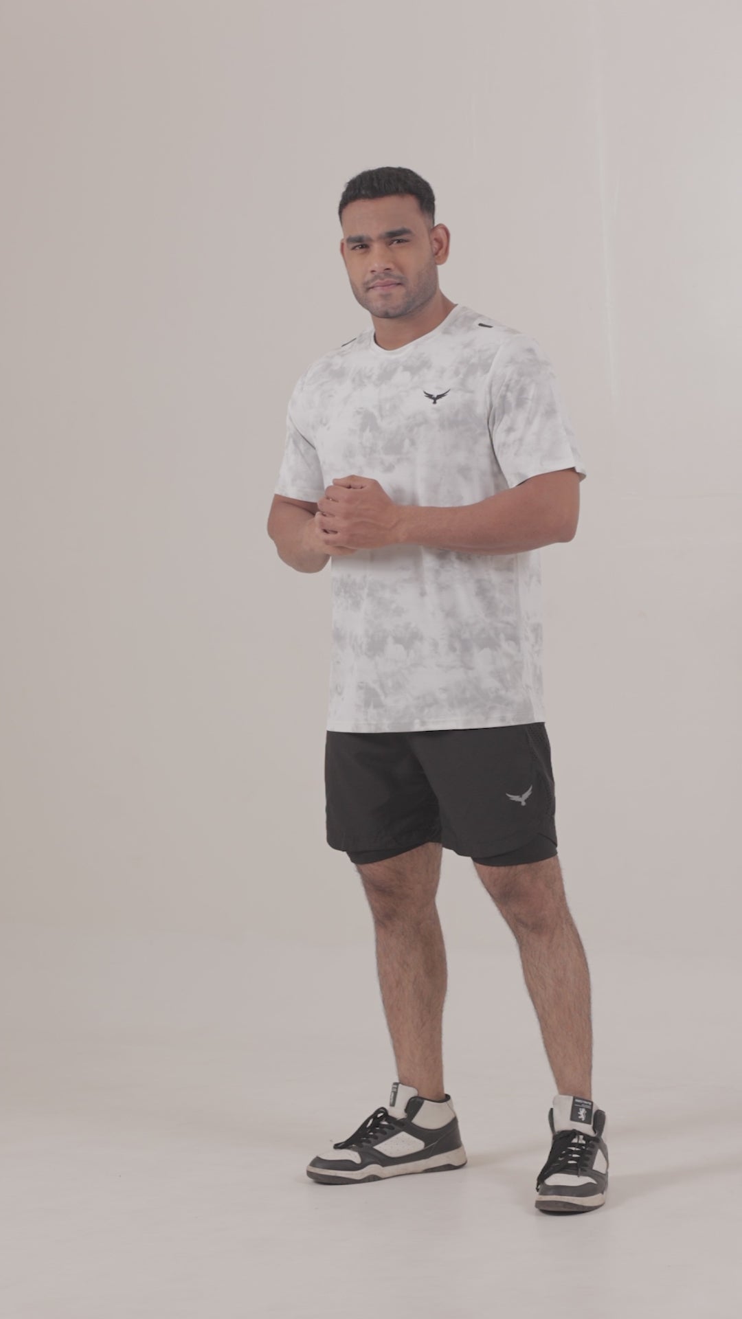 Mens Camo Dry Hybrid T-Shirt – White
