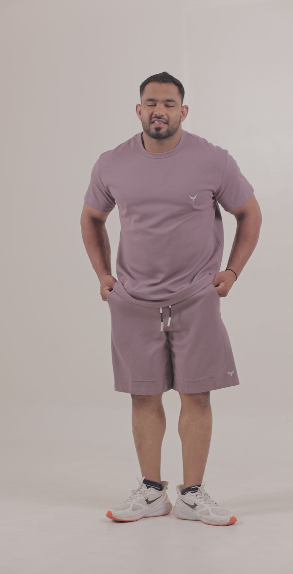 Men’s Knitted Shorts – Purple (Poly-Cotton Blend)