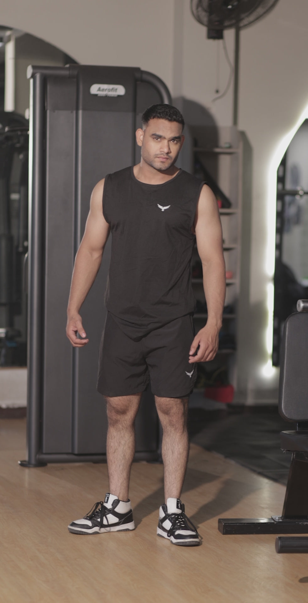 Men’s Compression Fit Tank – Black