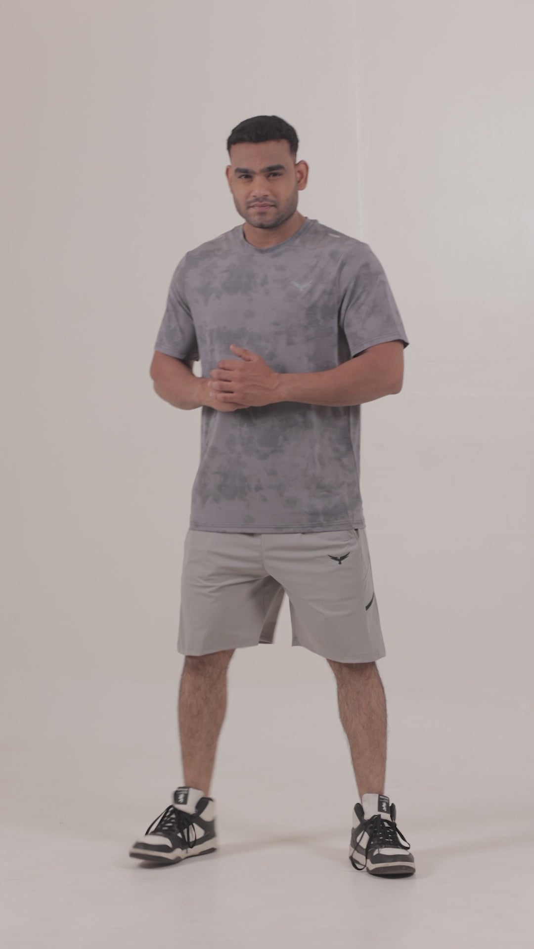 Men’s Camo Dry Hybrid T-Shirt – Grey