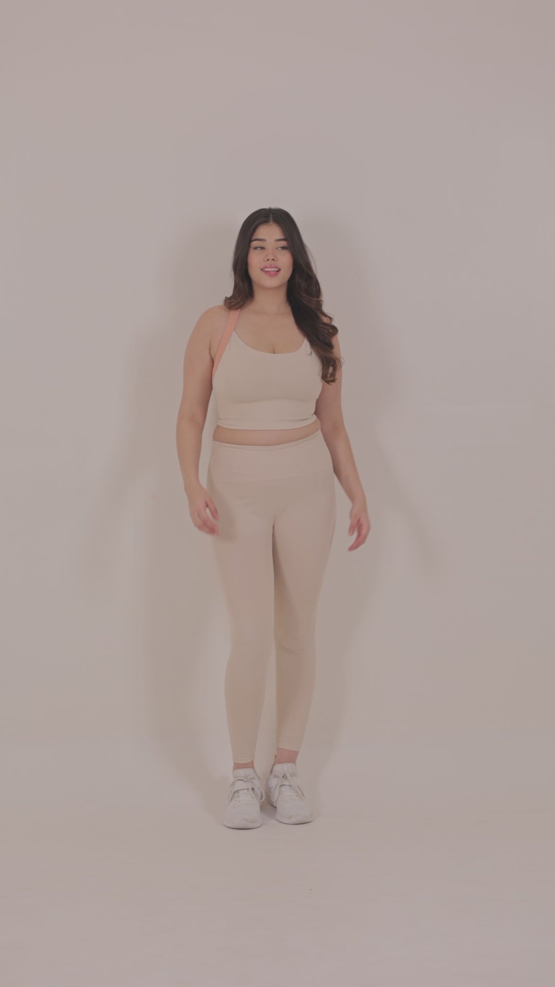 Women's Seamless Nylon Yoga Legging – Light Peach