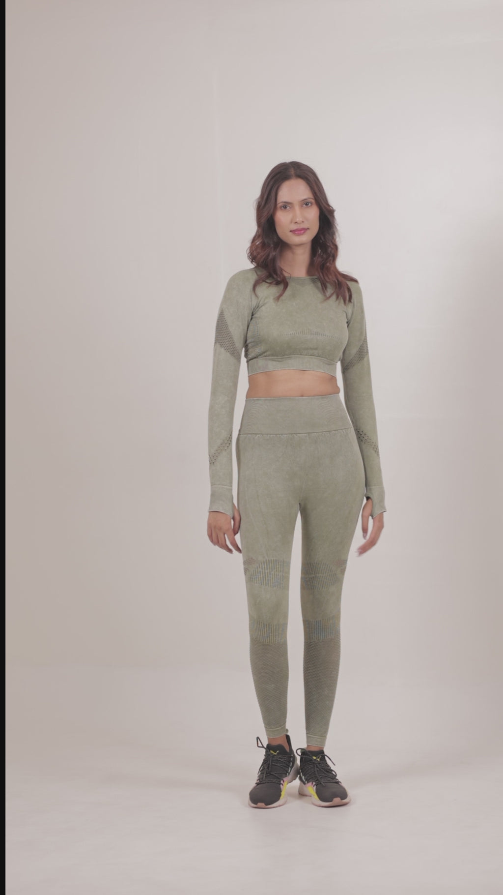 Women's Workout Nylon Legging – Olive Green