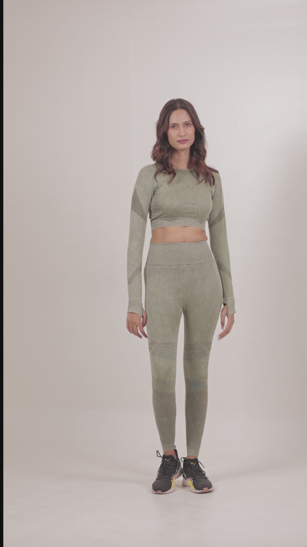 Women's Workout Nylon Legging – Olive Green