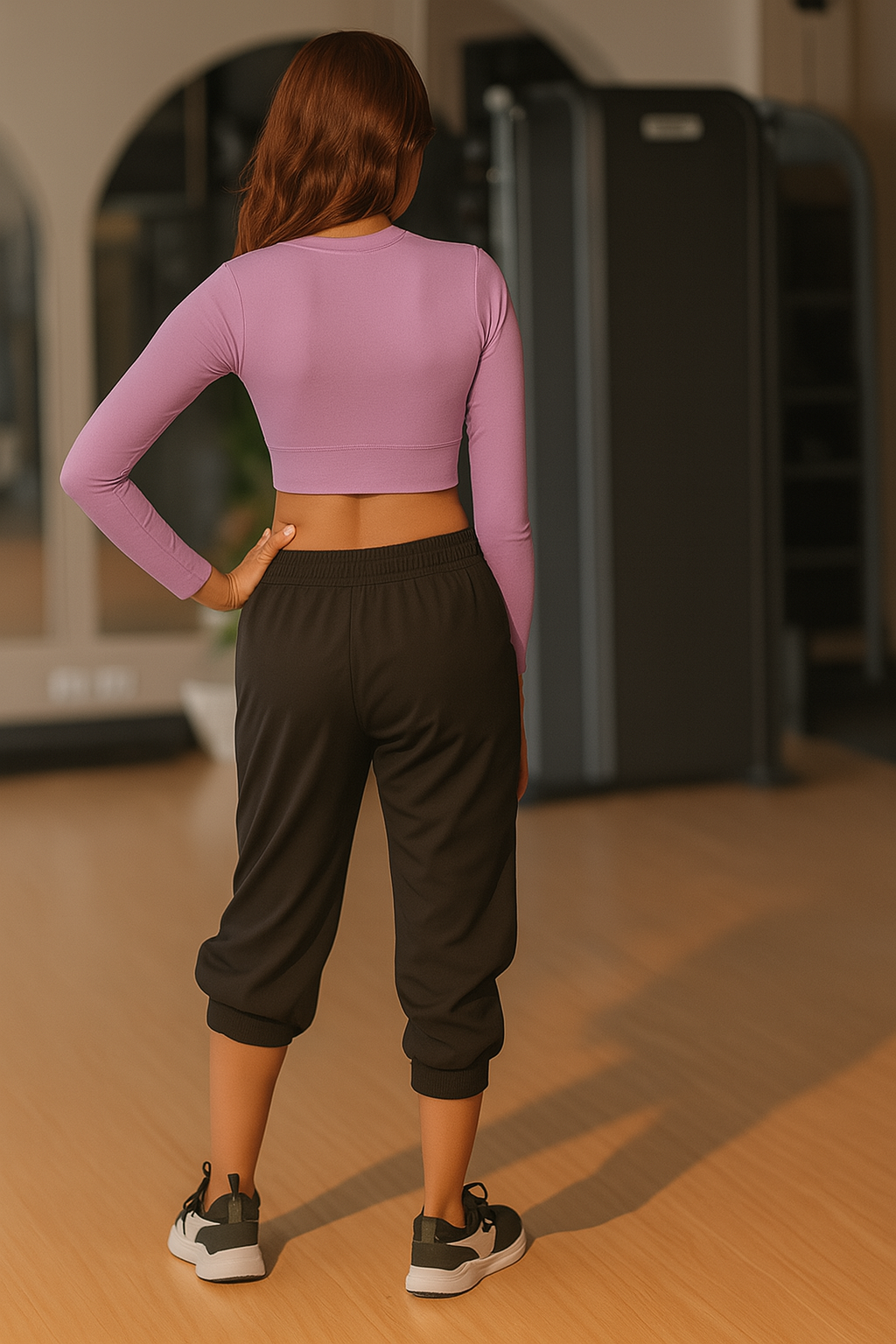 Falcon Full Sleeve Crop Top – Purple