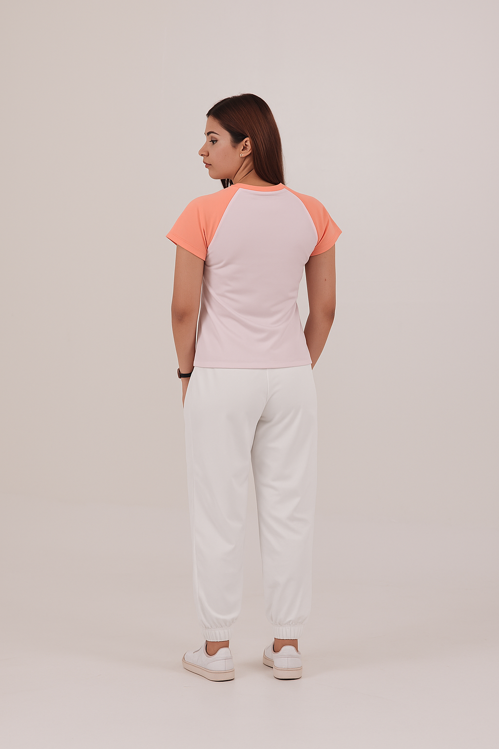 Women's Mesh Strip Track Pants – White